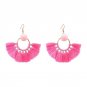 Big Fan Shape Fringe Jewelry Vintage 2017 New Arrival Long Tassel Earrings Pom Pom Statement Women E