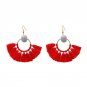 Big Fan Shape Fringe Jewelry Vintage 2017 New Arrival Long Tassel Earrings Pom Pom Statement Women E