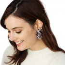 Brand Top Selling Flower Big Earring with Multicolor Clear Zirconia Stone Earring Bride Wedding Jewe