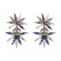 Brand Top Selling Flower Big Earring with Multicolor Clear Zirconia Stone Earring Bride Wedding Jewe