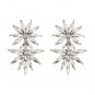 Brand Top Selling Flower Big Earring with Multicolor Clear Zirconia Stone Earring Bride Wedding Jewe