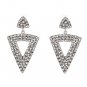 JUJIA Hot Sale 2017 High Quality Full Rhinestones Triangle Wedding Women Drop Earrings Long Earrings