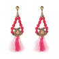 4 Colors Vintage BOHO Jewelry Fringe Earrings Hot Selling Elegant Beads Long Rope Tassel Earrings Fo