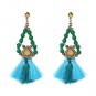 4 Colors Vintage BOHO Jewelry Fringe Earrings Hot Selling Elegant Beads Long Rope Tassel Earrings Fo