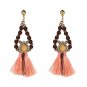 4 Colors Vintage BOHO Jewelry Fringe Earrings Hot Selling Elegant Beads Long Rope Tassel Earrings Fo