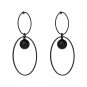Steampunk Gold Palted Double Big Circles Dangle Earring Female Statement Drop Earrings For Women Bij
