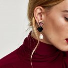 JUJIA New Crystal Simulated Pearl Water Drop Earrings Luxury Statement Jewelry For Women Dangle Earr