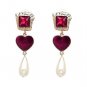 JUJIA New Crystal Simulated Pearl Water Drop Earrings Luxury Statement Jewelry For Women Dangle Earr