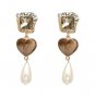 JUJIA New Crystal Simulated Pearl Water Drop Earrings Luxury Statement Jewelry For Women Dangle Earr
