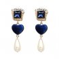 JUJIA New Crystal Simulated Pearl Water Drop Earrings Luxury Statement Jewelry For Women Dangle Earr