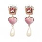 JUJIA New Crystal Simulated Pearl Water Drop Earrings Luxury Statement Jewelry For Women Dangle Earr
