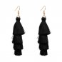 JUJIA Vintage Fashion Fringed Boho Tassel Earrings Colorful Statement Jewelry Long Drop Earrings pen