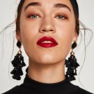 JUJIA Boho Jewelry Tassel Earrings Women Fashion Beads Fringed Statement Dangle Drop Earrings Brinco