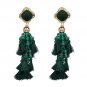JUJIA Boho Jewelry Tassel Earrings Women Fashion Beads Fringed Statement Dangle Drop Earrings Brinco