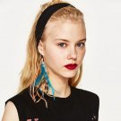 Summer Style Bohemian Vintage Feather Dangle Earring Accessories Statement Drop Hanging Earrings Lon