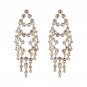 JUJIA Brand Fashion Big Crystal Statement Earrings Long Hanging Tassel Drop Earrings For Women Jewel