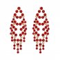 JUJIA Brand Fashion Big Crystal Statement Earrings Long Hanging Tassel Drop Earrings For Women Jewel