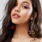 2017 JUJIA 4 Colors Bohemia Earrings for Women Multicolor Balls Earrings Vintage Big Circle Statemen