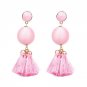 JUJIA Boho Tassel Dangle Earring Jewelry Pom Pom Drop Earrings For Women Wedding Statement Fringing