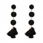 JUJIA Boho Tassel Dangle Earring Jewelry Pom Pom Drop Earrings For Women Wedding Statement Fringing