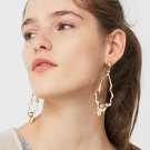 2017 New Fashion Design Dangle Earring Imitation Pearl Metal Hollow Drop Earrings For Women Party Bi