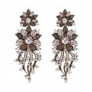 2 Colors Vintage Antique Rhinestone Earrings For Women High Quality Drop Earring Statement Brincos J
