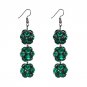 JUJIA Vintage Round Pendant Dangle Earrings Fashion Crystal Luxury Gem Stone Long Drop Earrings For 