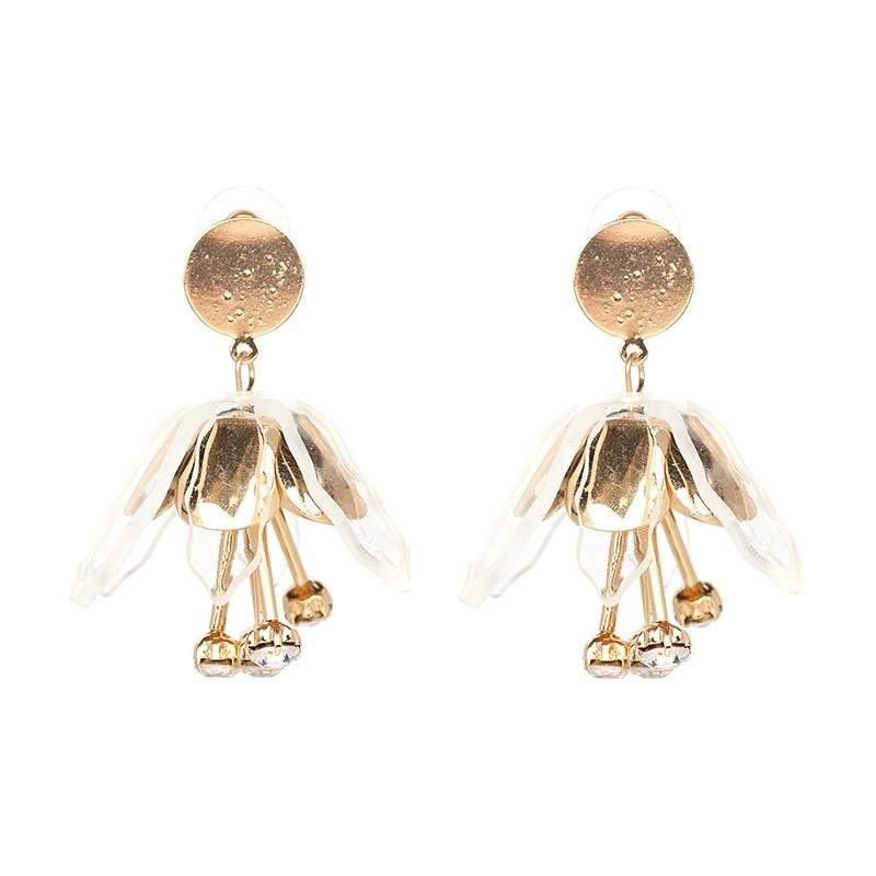4 Colors New Arrival Summer Style Brand New Fashion Jewelry Big Flower Blue Red White Drop Earrings