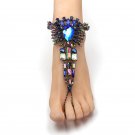 1 Piece Luxury Maxi Anklets Crystal Rhinestone Bracelets Fashion Jewelry Multi color Foot Jewelry Be