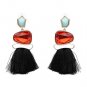 JUJIA 8 colors FIRENZE FRINGE DROPS earrings fashion women statement MULTICOLOURED POMPOM EARRINGS d
