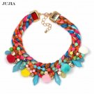 Women Colthing Accessories Bohemian Charm beaded Chains pendant Necklace Handmade Collier Pompous Ta