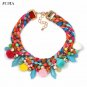 Women Colthing Accessories Bohemian Charm beaded Chains pendant Necklace Handmade Collier Pompous Ta