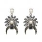JUJIA New 2017 good quality Trend fashion hot sale women 3 colors crystal stud earring vintage state