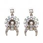 JUJIA New 2017 good quality Trend fashion hot sale women 3 colors crystal stud earring vintage state