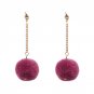 Statement Cute Pom Pom Dangle Earrings Colorful Trendy Statement Drop Earrings For Women Ball Charm 
