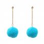 Statement Cute Pom Pom Dangle Earrings Colorful Trendy Statement Drop Earrings For Women Ball Charm 