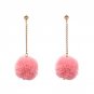 Statement Cute Pom Pom Dangle Earrings Colorful Trendy Statement Drop Earrings For Women Ball Charm 