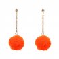 Statement Cute Pom Pom Dangle Earrings Colorful Trendy Statement Drop Earrings For Women Ball Charm