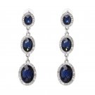 Elegant Gem Rhinestone Long Dangle Earrings Wedding Accessory Drop Earring bijou Jewellery Gifts For