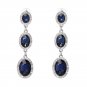 Elegant Gem Rhinestone Long Dangle Earrings Wedding Accessory Drop Earring bijou Jewellery Gifts For
