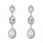 Elegant Gem Rhinestone Long Dangle Earrings Wedding Accessory Drop Earring bijou Jewellery Gifts For