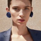 JUJIA 13 colors good quality hand made Sequins flower earring New statement fashion stud Earrings fo