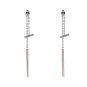2 Colors Statement Metal Punk Trendy Stud Earrings women Unique New Arrival Fashion Earrings for wom