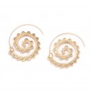 JUJIA hot sale Swirl Hoop Earring for Women Brincos Geometric Earrings Steampunk Style Party Jewelry