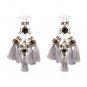 JUJIA MINI FALCON Tassel Earring Make a boho luxe statement fashion fringed statement stud earring F