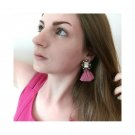 7 color hot sael earring fashion women crysta vintage tassel statement stud Earrings for women jewel