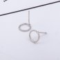 Simple Fashion Twist Circle Earrings Geometric Circle Earring Stud