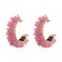 JUJIA vintage hand made crystal beads earrings fashion women statement dangle drop Earrings for wome