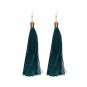 Bohemian Earrings Women Long Tassel Fringe Dangle Earrings Blue