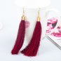 Bohemian Earrings Women Long Tassel Fringe Dangle Earrings Blue